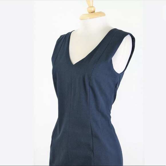 ❌SOLD❌Theory Navy Checklist Molana Stretch Dress - Picture 4 of 7
